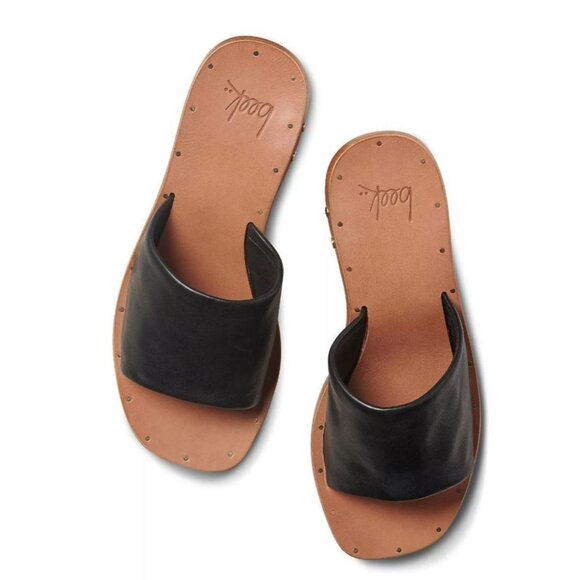 NEW in Box Beek Leather Emerald Heel Sandals in Black Sizes 8, 9 - Picture 3 of 9